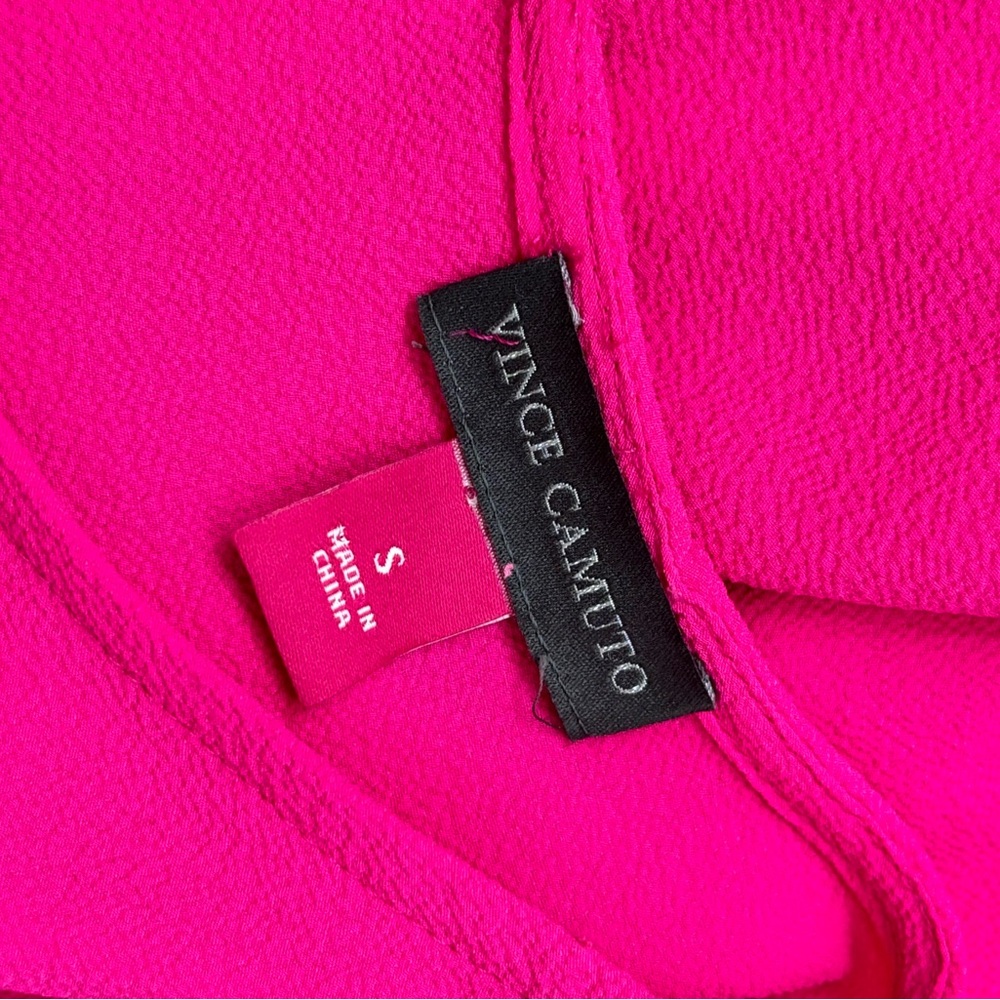 Vince Camuto Hot Pink Bell Sleeve Top, Size Small - Picture 2 of 5